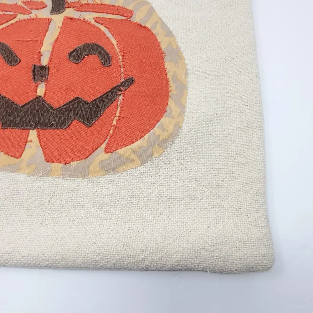 Pottery Barn Scary Halloween Pumpkin Jack O’ Lantern Pillow Cover 18